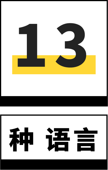 13 種語言